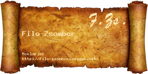 Filo Zsombor névjegykártya