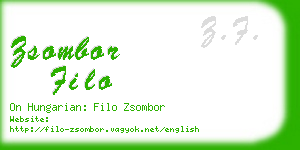 zsombor filo business card